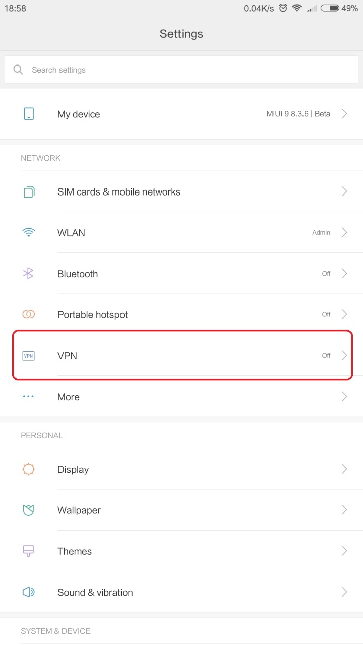 Cara Menggunakan VPN di Xiaomi