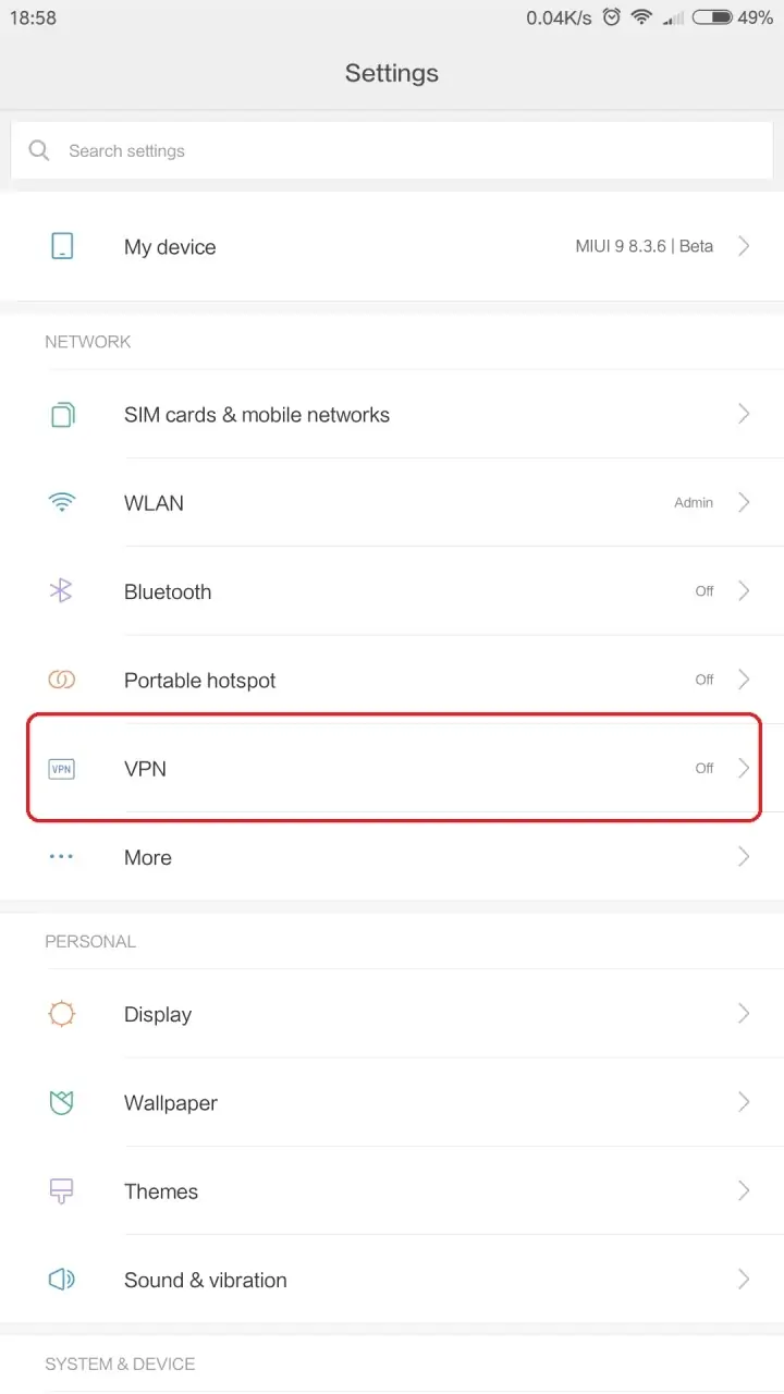 Cara Menggunakan VPN di Xiaomi