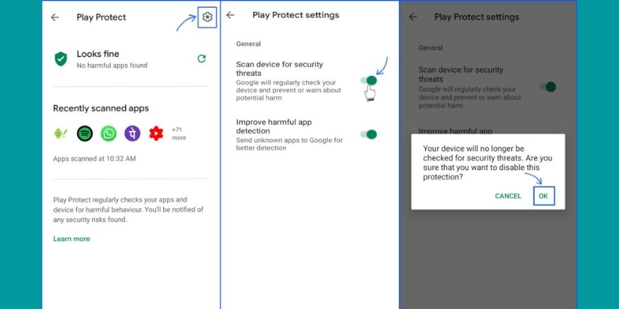 Cara Mengatasi Aplikasi Tidak Terpasang Dengan Menonaktifkan Google Play Protect